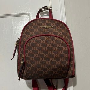 NWT Karl Lagerfeld Cara Women's Small Logo Backpack